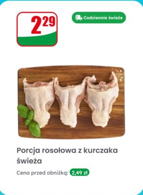 Porcja rosołowa z kurczaka świeża promocja w Dino