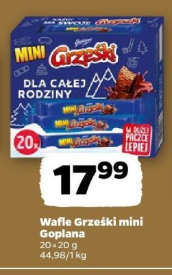 Wafle Grześki mini  promocja w Netto