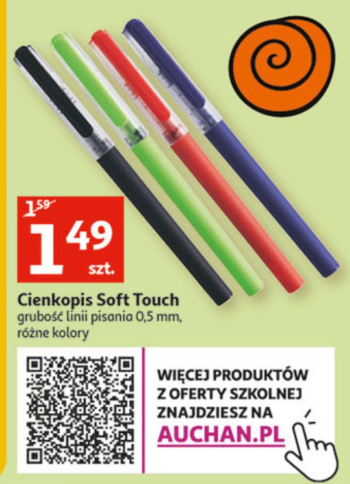 Cienkopis soft touch promocja
