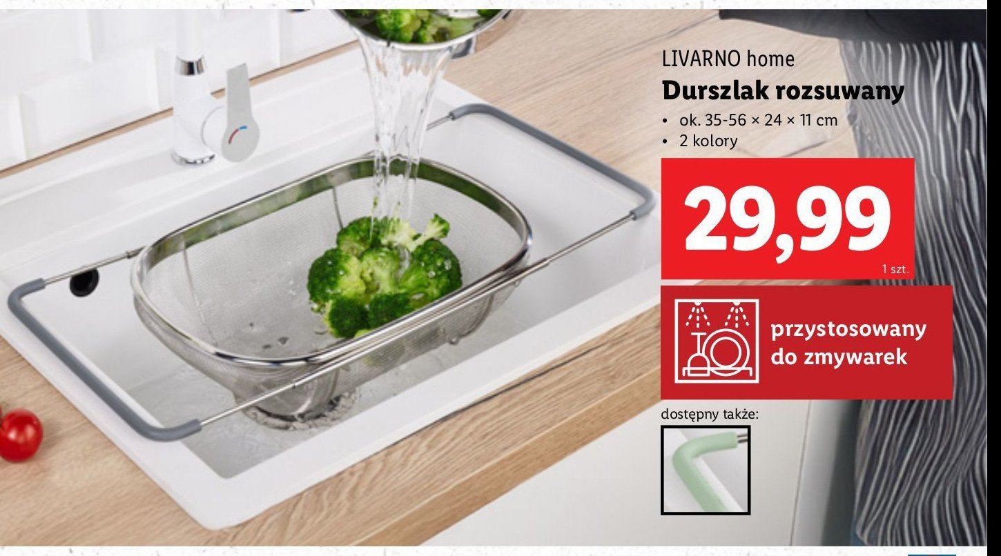 Durszlak rozsuwany LIVARNO HOME promocja w Lidl