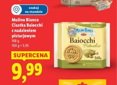 Ciastka Baiocchi z nadzieniem pistacjowym promocja w Lidl