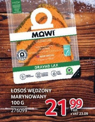 Łosoś wędzony marynowany Mowi 100 g promocja w Selgros