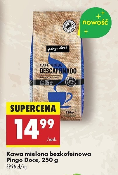 Kawa Pingo doce cafe moido descafeinado promocja w Biedronka