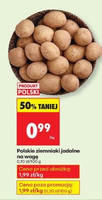 Ziemniaki jadalne polskie na wagę promocja w Biedronka