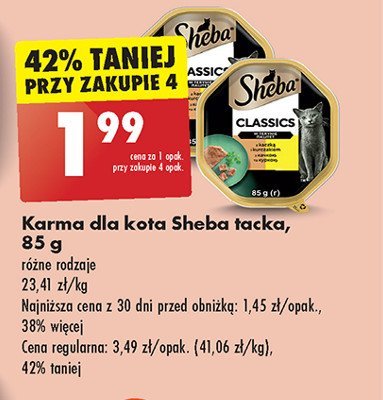 Karma dla kota z cielęciną i kurczakiem Sheba classics promocja