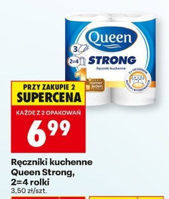 Ręczniki kuchenne Strong 2=4 rolki promocja w Biedronka