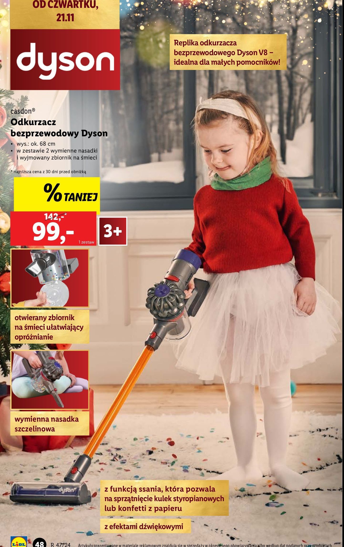 Odkurzacz bezprzewodowy dyson Casdon promocja w Lidl