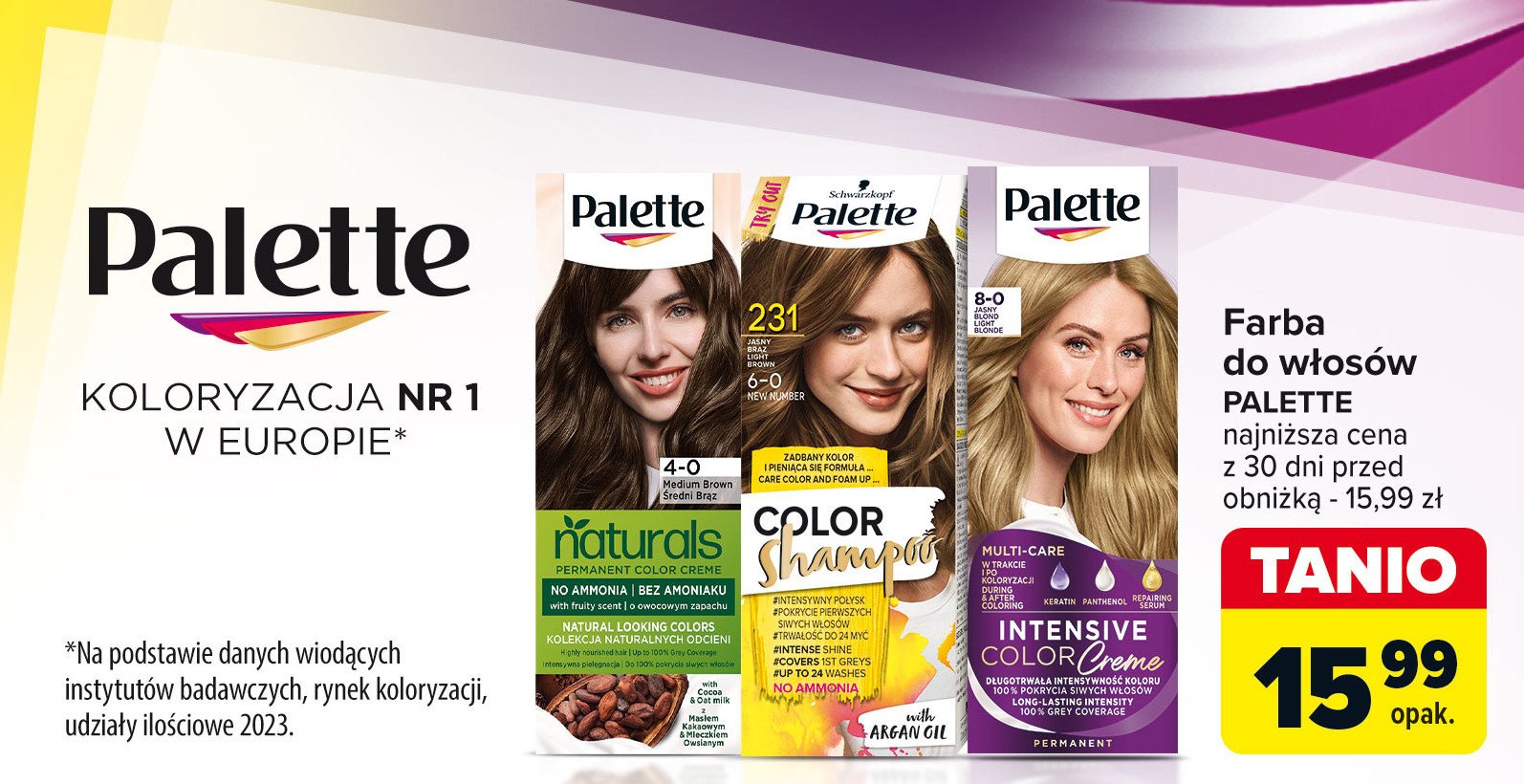 Farba do włosów 4-0 Palette permanent naturals color creme promocja