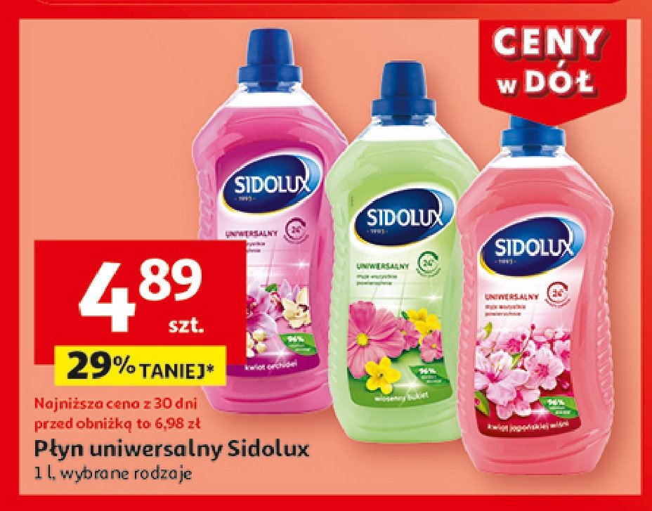 Płyn do mycia kwiat orchidei Sidolux uniwersalny promocja