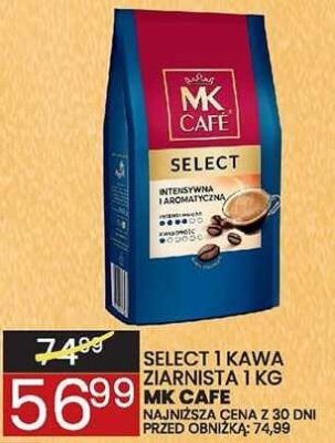 Kawa ziarnista MK Cafe Select 1 kg promocja w Wafelek