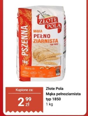 Mąka Złote Pola pełnoziarnista typ 1850 promocja w Biedronka
