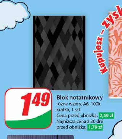 Blok notatnikowy a6/100k promocja