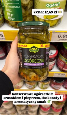 Ogórki konserwowe z czosnkiem i pieprzem  promocja w Dino