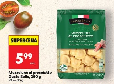 Makaron mezzelune al prosciutto  promocja w Biedronka