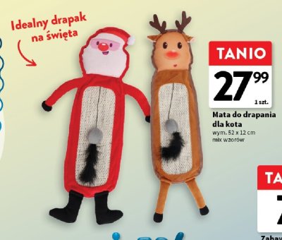 Mata do drapania dla kota wym. 52 x 12 cm mix wzorów promocja w Intermarche