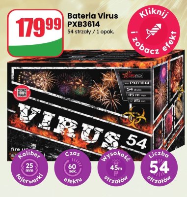 Bateria fajerwerki Virus PXB3614 promocja w Dino