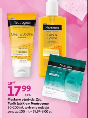 Micelarny żel do demakijażu z kurkumą Neutrogena clear & soothe promocja