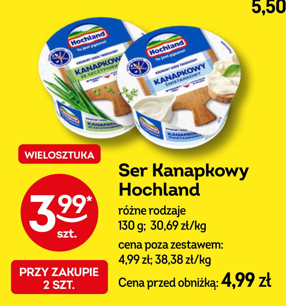 Serek ze szczypiorkiem Hochland kanapkowy promocja w Żabka