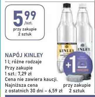 Napój Kinley różne rodzaje 1 l promocja w Stokrotka