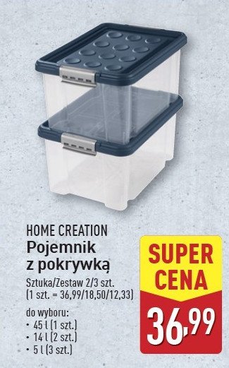 Pojemnik do przechowywania 45 l Home creation promocja w Aldi