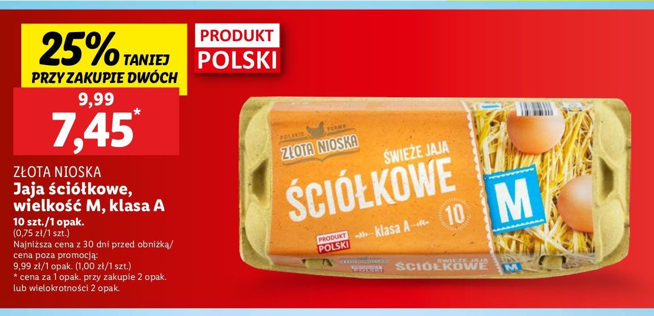 Jaja ściółkowe kl. m Złota nioska promocja