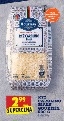 Ryż carolino biały Gourmes promocja