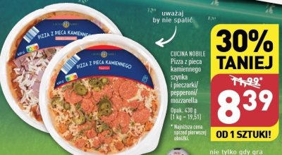 Pizza z pieca kamiennego mozzarella Cucina nobile promocja