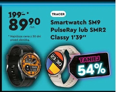 Smartwatch sm9 Tracer promocja w Biedronka