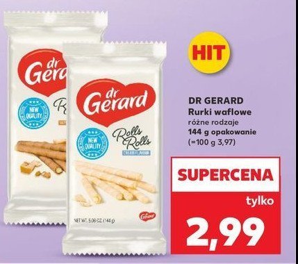 Rurki waflowe rolls rolls słony karmel Dr gerard promocja w Kaufland