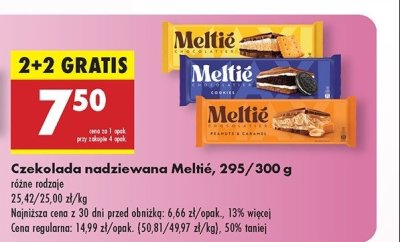 Czekolada peanuts & caramel Meltie promocja