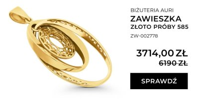 Zawieszka złoto próby 585 promocja w Briju