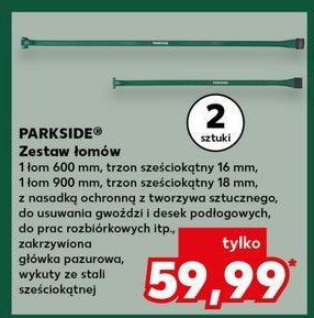 Zestaw łomów 600 mm + 900 mm Parkside promocja