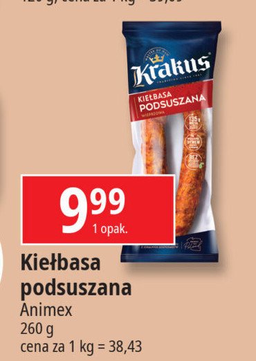 Kiełbasa podsuszana wieprzowa Krakus animex promocja