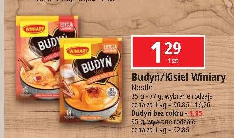 Budyń malinowy bez cukru Winiary budyń promocja