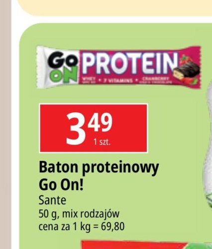 Baton protein żurawinowy Go on! promocja