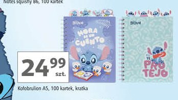 Brulion na spirali a5 100k. kratka disney promocja w Auchan