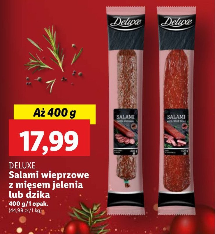 Salami wieprzowe z mięsem jelenia Deluxe promocja