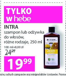 Szampon organiczny do blond w艂os贸w revitalizing chamomile & honey Intra promocja