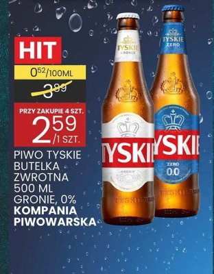 Piwo Tyskie butelka zwrotna, Gronie promocja w Wafelek