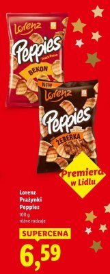 Prażynki Peppies, różne rodzaje Lorenz promocja w Lidl