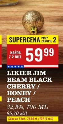 Likier Jim Beam Black Cherry 32,5%, 700 ML promocja w Biedronka