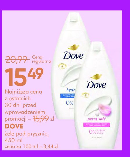 Żel pod prysznic hydrate Dove promocja w Super-Pharm