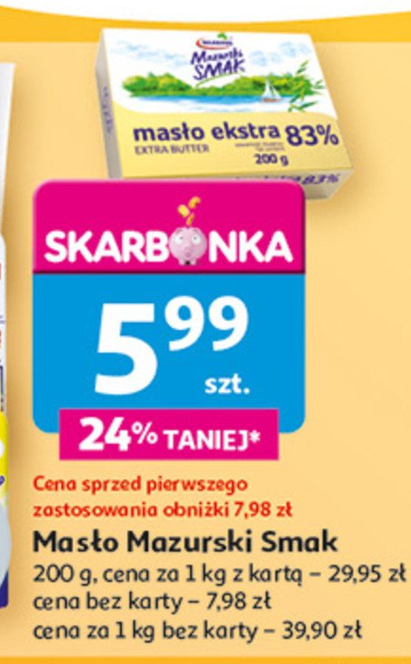 Masło ekstra Mlekpol mazurski smak promocja w Auchan
