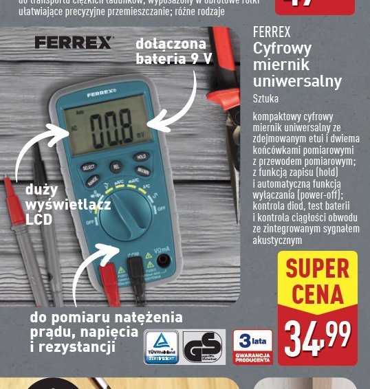 Miernik cyfrowy uniwersalny Ferrex promocja