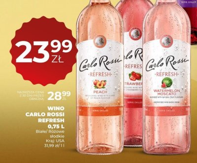 Wino Carlo Rossi Refresh Watermelon Moscato 0,75 l promocja w Duży Ben