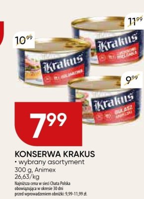 Konserwa Krakus animex promocja w Chata Polska