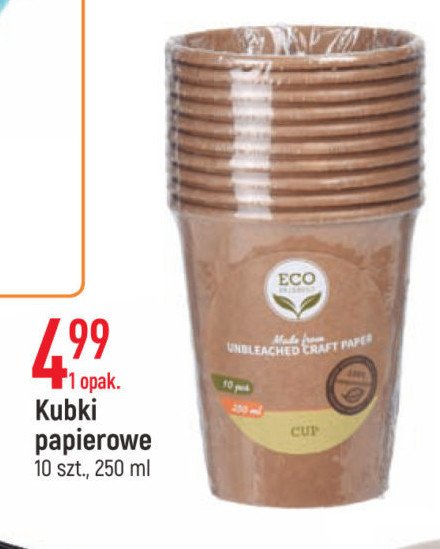 Kubki papierowe eco 250 ml Actuel promocja