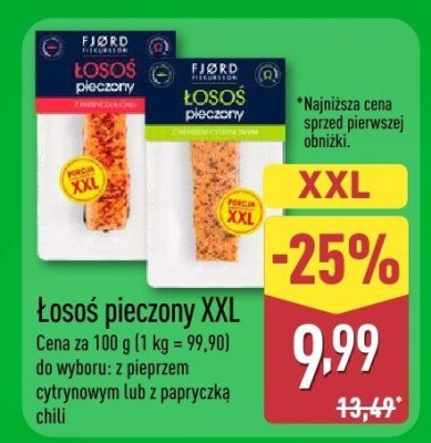 Łosoś pieczony XXL z pieprzem cytrynowym promocja w Aldi