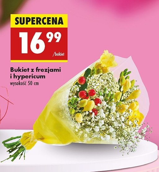 Bukiet z frezjami i hypericum promocja