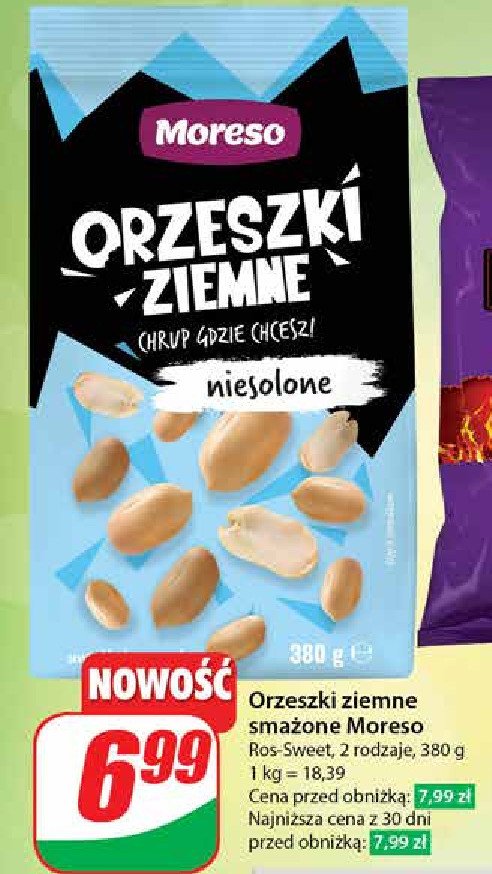 Orzeszki ziemne niesolone Moreso promocja